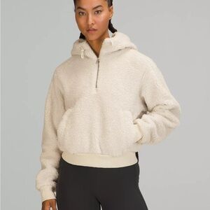 Lululemon Textured Fleece 1/2 Zip Ivory